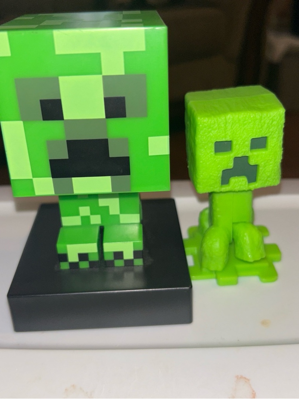 Green Pixel Creeper Action Figures - 2-Pack
